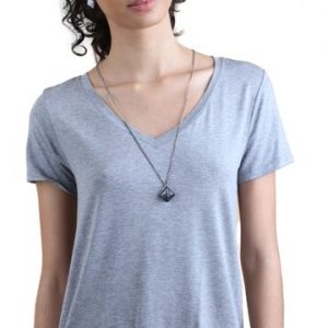 T SHIRT BĂSICA DECOTE V MESCLA P MESCLA