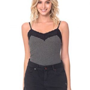 BODY MALHA RENDÃO RIB PP MESCLA / PRETO