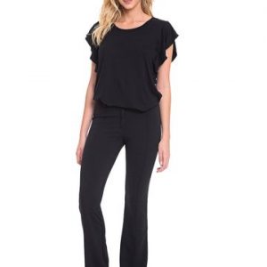 CALÇA  TECIDO ALFAIATARIA NERVURA FRENTE E COSTAS 36 BLACK