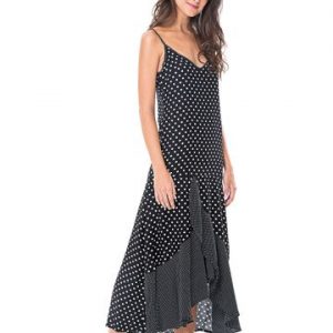 VESTIDO TECIDO MIX POÁ  36 PRETO/ BRANCO