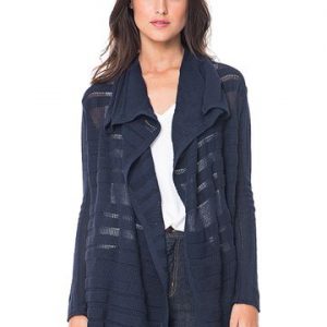 CASACO TRICOT VAZADO P MARINHO