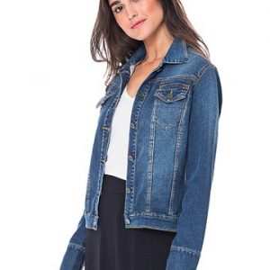 JAQUETA JEANS CLĂSSICA PUNHO 3 BOTOES 36 JEANS