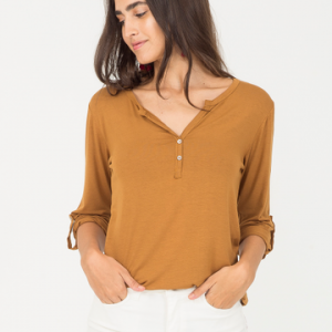 BLUSA MALHA ALE P CARAMELO