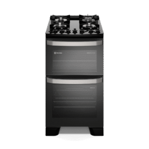 Fogão 4 bocas Electrolux Preto Experience Mesa vidro, 2 Fornos e Tripla Chama (FE4DP)